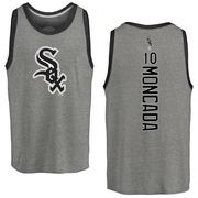 Men's Chicago White Sox Yoan Moncada ＃10 Backer Tank Top Ash