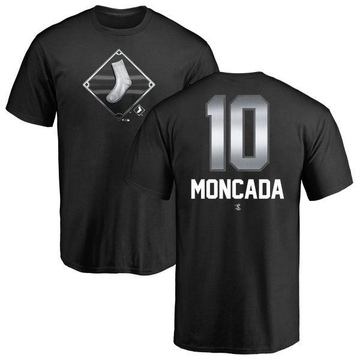 Men's Chicago White Sox Yoan Moncada ＃10 Midnight Mascot T-Shirt - Black
