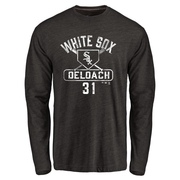 Men's Chicago White Sox Zach DeLoach ＃31 Base Runner Long Sleeve T-Shirt - Black