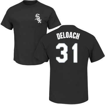 Men's Chicago White Sox Zach DeLoach ＃31 Roster Name & Number T-Shirt - Black