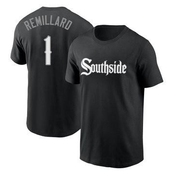 Men's Chicago White Sox Zach Remillard ＃1 City Connect Name & Number T-Shirt - Black