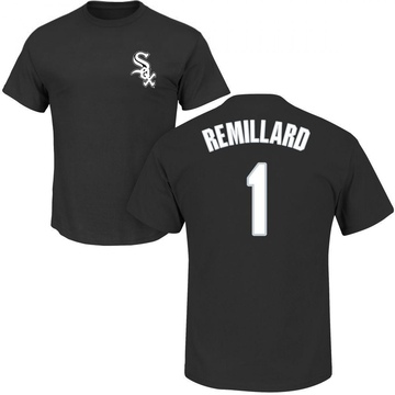 Men's Chicago White Sox Zach Remillard ＃1 Roster Name & Number T-Shirt - Black