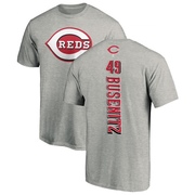 Men's Cincinnati Reds Alan Busenitz ＃49 Backer T-Shirt Ash