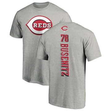 Men's Cincinnati Reds Alan Busenitz ＃78 Backer T-Shirt Ash