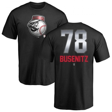 Men's Cincinnati Reds Alan Busenitz ＃78 Midnight Mascot T-Shirt - Black