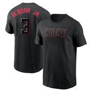 Men's Cincinnati Reds Albert Almora Jr. ＃3 2023 City Connect Name & Number T-Shirt - Black