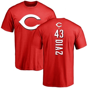 Men's Cincinnati Reds Alexis Diaz ＃43 Backer T-Shirt - Red