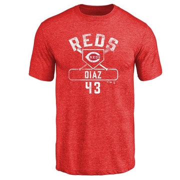 Men's Cincinnati Reds Alexis Diaz ＃43 Base Runner T-Shirt - Red