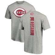 Men's Cincinnati Reds Amed Rosario ＃38 Backer T-Shirt Ash