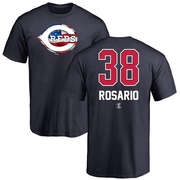 Men's Cincinnati Reds Amed Rosario ＃38 Name and Number Banner Wave T-Shirt - Navy