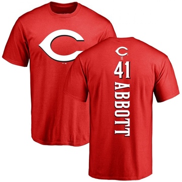 Men's Cincinnati Reds Andrew Abbott ＃41 Backer T-Shirt - Red