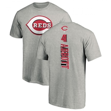 Men's Cincinnati Reds Andrew Abbott ＃41 Backer T-Shirt Ash