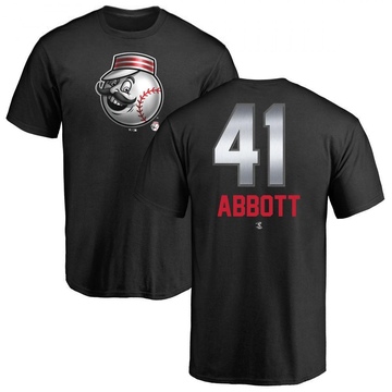 Men's Cincinnati Reds Andrew Abbott ＃41 Midnight Mascot T-Shirt - Black