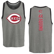 Men's Cincinnati Reds Aristides Aquino ＃44 Backer Tank Top Ash