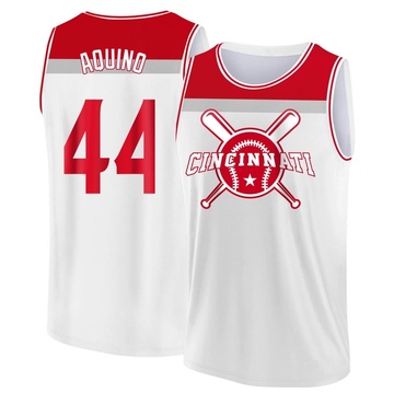 Men's Cincinnati Reds Aristides Aquino ＃44 Legend Baseball Tank Top - White/Red