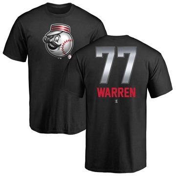 Men's Cincinnati Reds Art Warren ＃77 Midnight Mascot T-Shirt - Black