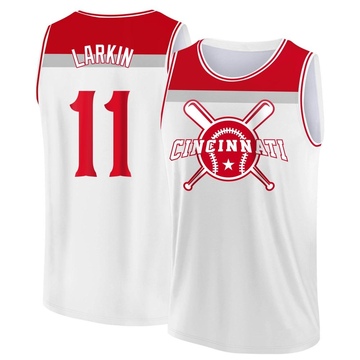 Men's Cincinnati Reds Barry Larkin ＃11 Legend Baseball Tank Top - White/Red