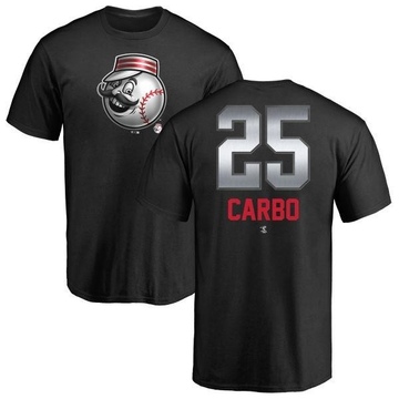 Men's Cincinnati Reds Bernie Carbo ＃25 Midnight Mascot T-Shirt - Black