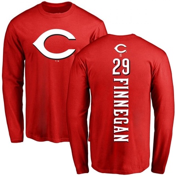 Men's Cincinnati Reds Brandon Finnegan ＃29 Backer Long Sleeve T-Shirt - Red