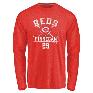 Men's Cincinnati Reds Brandon Finnegan ＃29 Base Runner Long Sleeve T-Shirt - Red