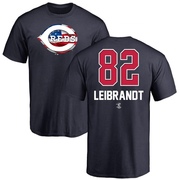 Men's Cincinnati Reds Brandon Leibrandt ＃82 Name and Number Banner Wave T-Shirt - Navy