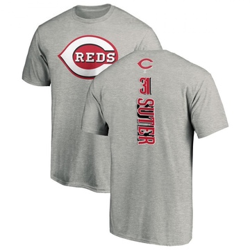 Men's Cincinnati Reds Brent Suter ＃31 Backer T-Shirt Ash