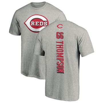 Men's Cincinnati Reds Bubba Thompson ＃66 Backer T-Shirt Ash