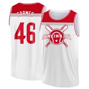 Men's Cincinnati Reds Buck Farmer ＃46 Legend Baseball Tank Top - White/Red