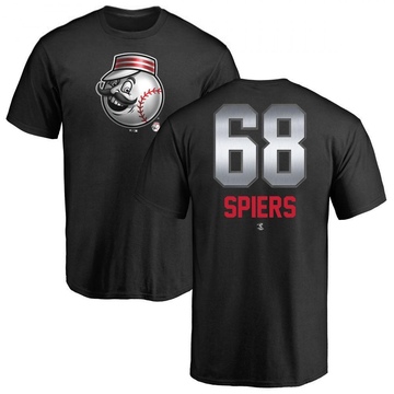 Men's Cincinnati Reds Carson Spiers ＃68 Midnight Mascot T-Shirt - Black