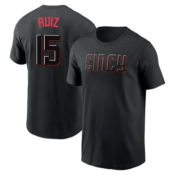 Men's Cincinnati Reds Chico Ruiz ＃15 2023 City Connect Name & Number T-Shirt - Black