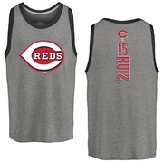 Men's Cincinnati Reds Chico Ruiz ＃15 Backer Tank Top Ash