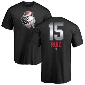 Men's Cincinnati Reds Chico Ruiz ＃15 Midnight Mascot T-Shirt - Black