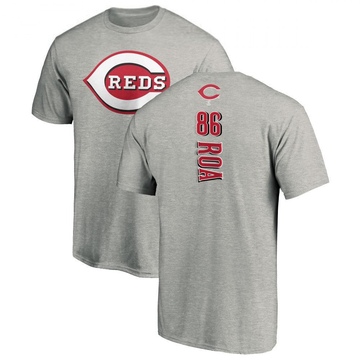 Men's Cincinnati Reds Christian Roa ＃86 Backer T-Shirt Ash