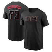 Men's Cincinnati Reds Chuckie Robinson ＃73 2023 City Connect Name & Number T-Shirt - Black