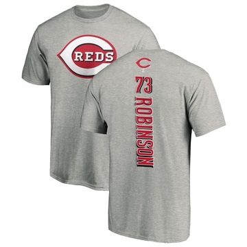 Men's Cincinnati Reds Chuckie Robinson ＃73 Backer T-Shirt Ash