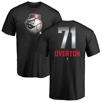 Men's Cincinnati Reds Connor Overton ＃71 Midnight Mascot T-Shirt - Black