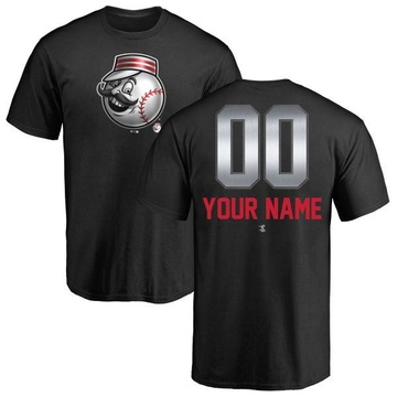 Men's Cincinnati Reds Custom ＃00 Midnight Mascot T-Shirt - Black