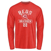 Men's Cincinnati Reds Dan Driessen ＃22 Base Runner Long Sleeve T-Shirt - Red