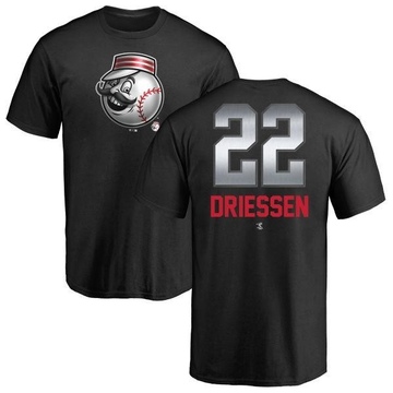 Men's Cincinnati Reds Dan Driessen ＃22 Midnight Mascot T-Shirt - Black