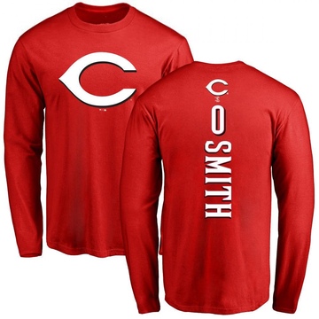 Men's Cincinnati Reds Dominic Smith ＃0 Backer Long Sleeve T-Shirt - Red