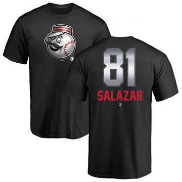 Men's Cincinnati Reds Eduardo Salazar ＃81 Midnight Mascot T-Shirt - Black