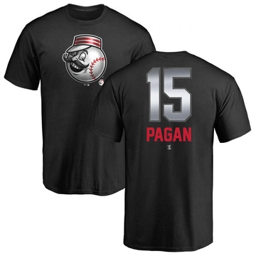 Men's Cincinnati Reds Emilio Pagan ＃15 Midnight Mascot T-Shirt - Black