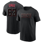 Men's Cincinnati Reds Fernando Cruz ＃63 2023 City Connect Name & Number T-Shirt - Black