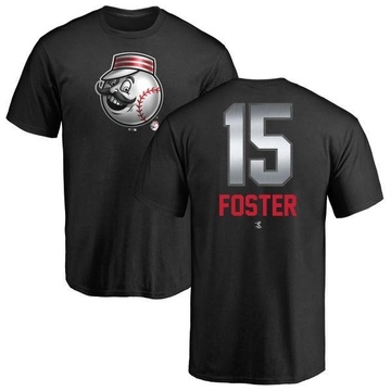 Men's Cincinnati Reds George Foster ＃15 Midnight Mascot T-Shirt - Black