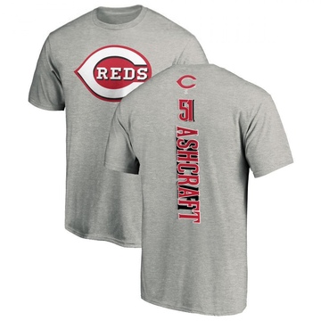 Men's Cincinnati Reds Graham Ashcraft ＃51 Backer T-Shirt Ash