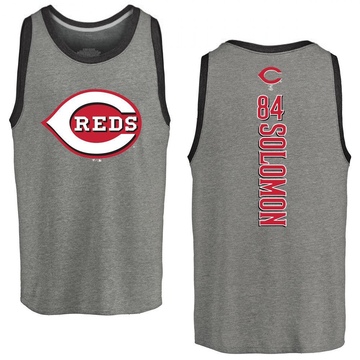 Men's Cincinnati Reds Jared Solomon ＃84 Backer Tank Top Ash