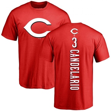 Men's Cincinnati Reds Jeimer Candelario ＃3 Backer T-Shirt - Red