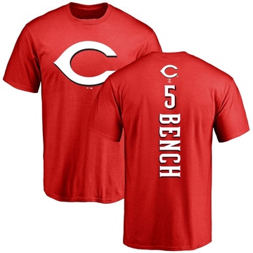 Men's Cincinnati Reds Johnny Bench ＃5 Backer T-Shirt - Red