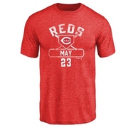 Men's Cincinnati Reds Lee May ＃23 Base Runner T-Shirt - Red