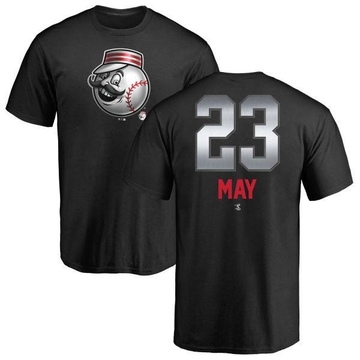 Men's Cincinnati Reds Lee May ＃23 Midnight Mascot T-Shirt - Black